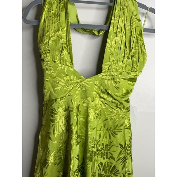 Free People SAU LEE Livi Bodycon Mini Halter Dress Size 4 NWT $398 Lime Green - Picture 6 of 8
